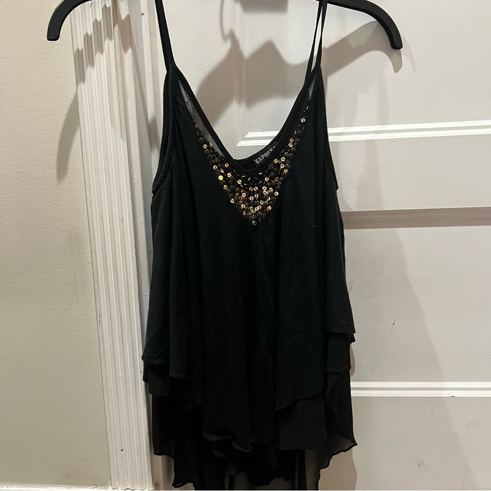 Express black with gold cami